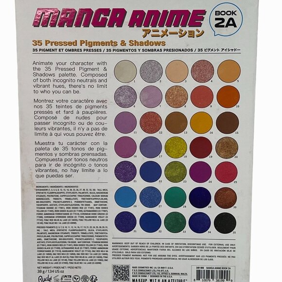 Rude Cosmetics - Japanese Manga Anime 35 Pressed Pigment Eyeshadow Palette - Picture 9 of 14